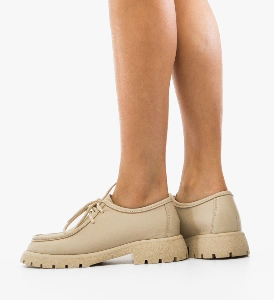 Pantofi casual dama Palome Bej - Img 5