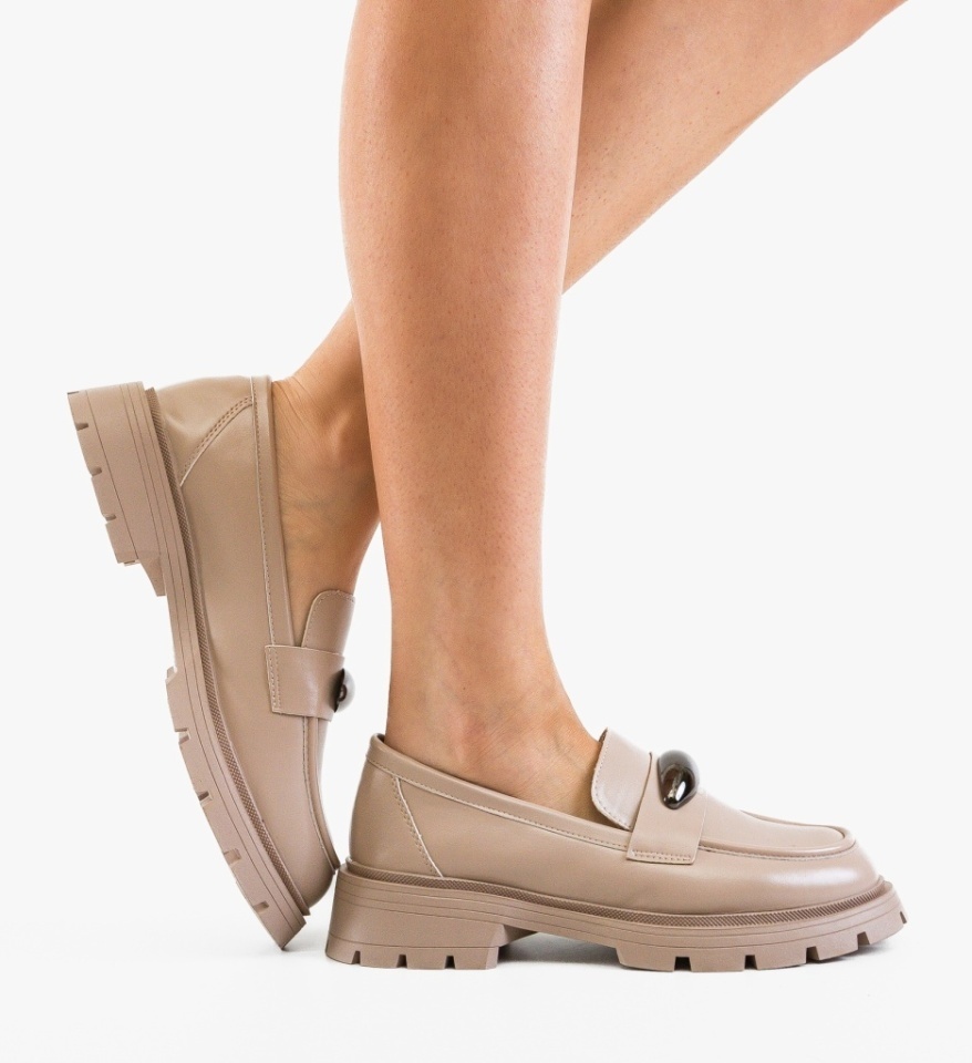 Pantofi casual dama Torant Bej - Img 4