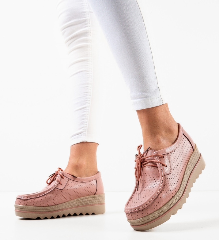 Pantofi Casual dama Torinoz Roz - Img 10