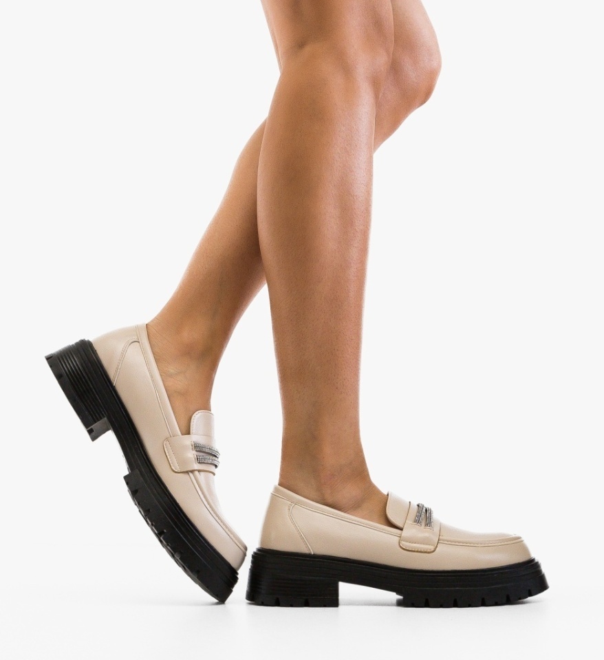 Pantofi casual dama Uster Bej - Img 5