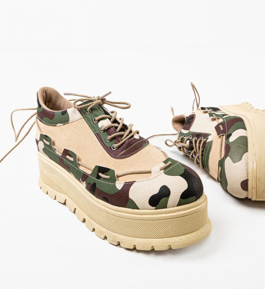 Pantofi Casual Danrta Khaki - Img 4