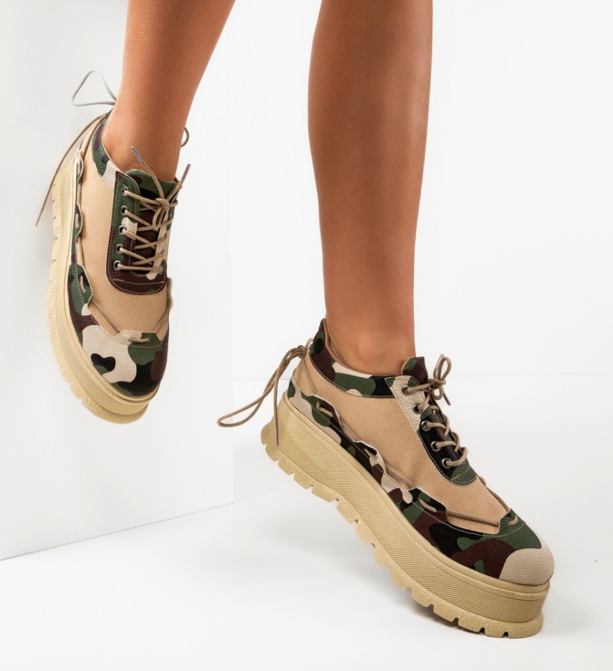 Pantofi Casual Danrta Khaki - Img 6
