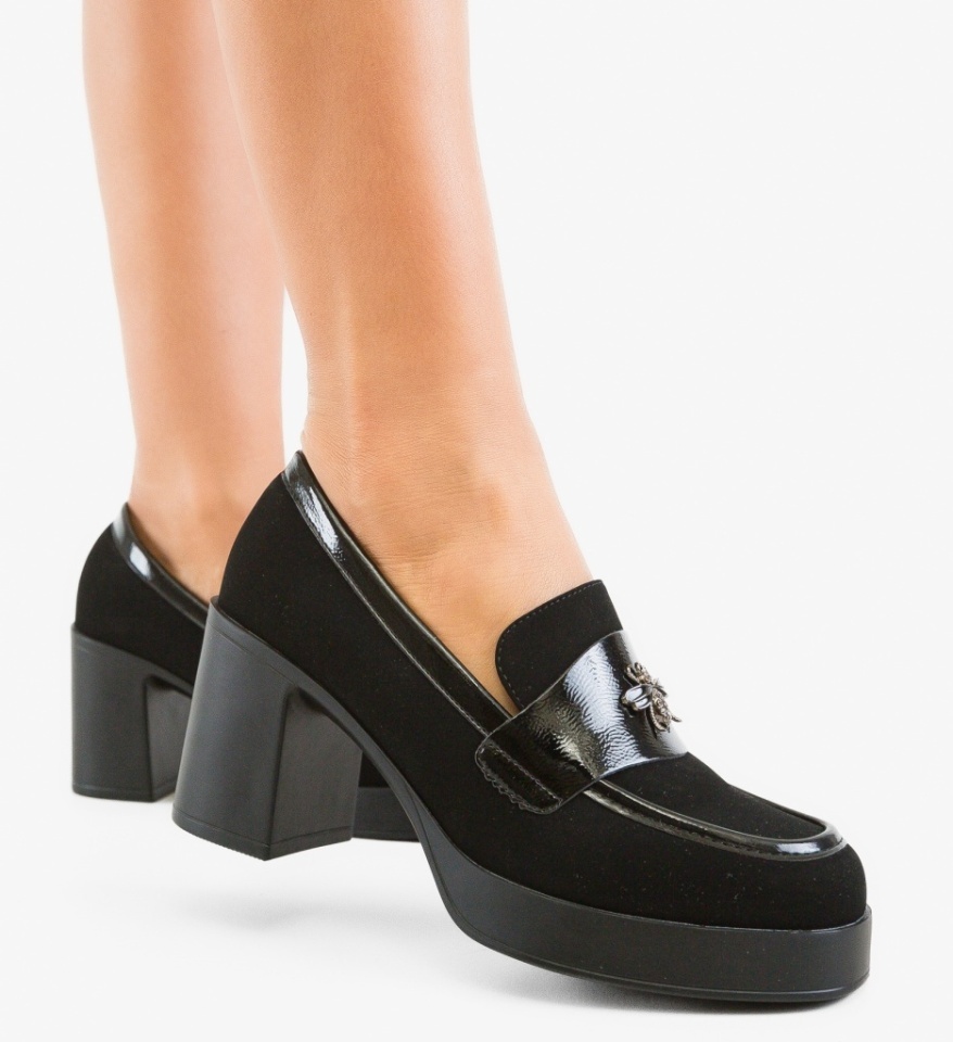 Pantofi Casual Diamus Negri 3 - Img 5