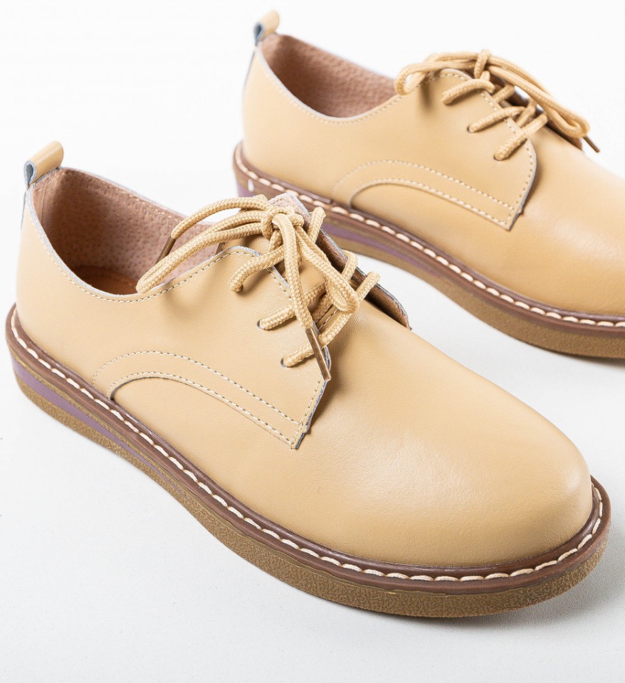 Pantofi Casual Doria Bej - Img 3