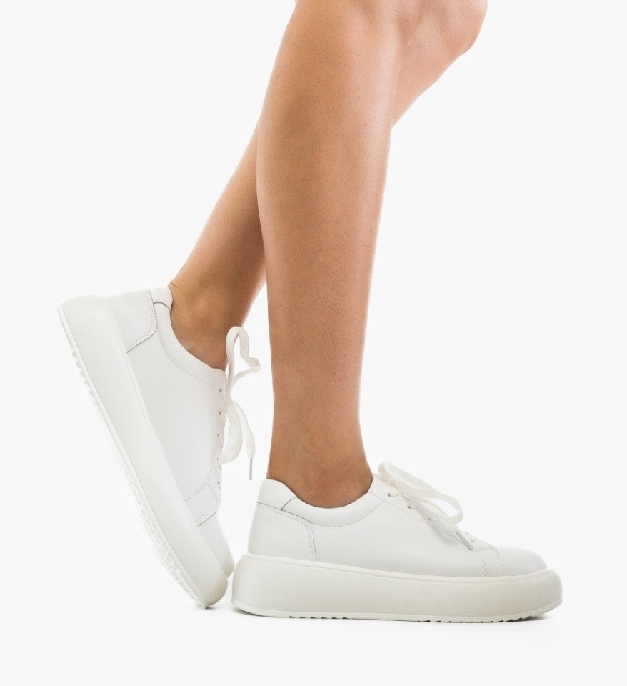 Pantofi Casual Floray Albi - Img 3