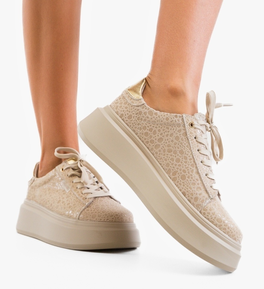 Pantofi Casual Ganey Bej 2 - Img 10