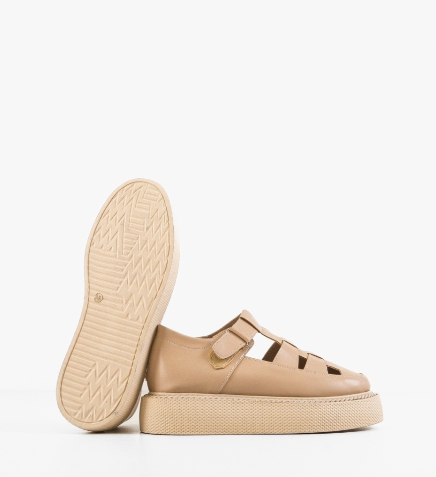 Pantofi Casual Gryndy Nude - Img 3