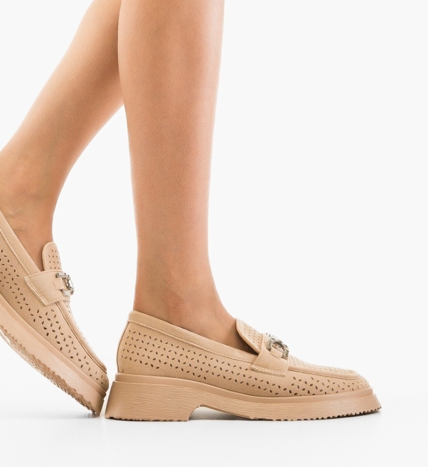 Pantofi Casual Irry Bej - Img 6
