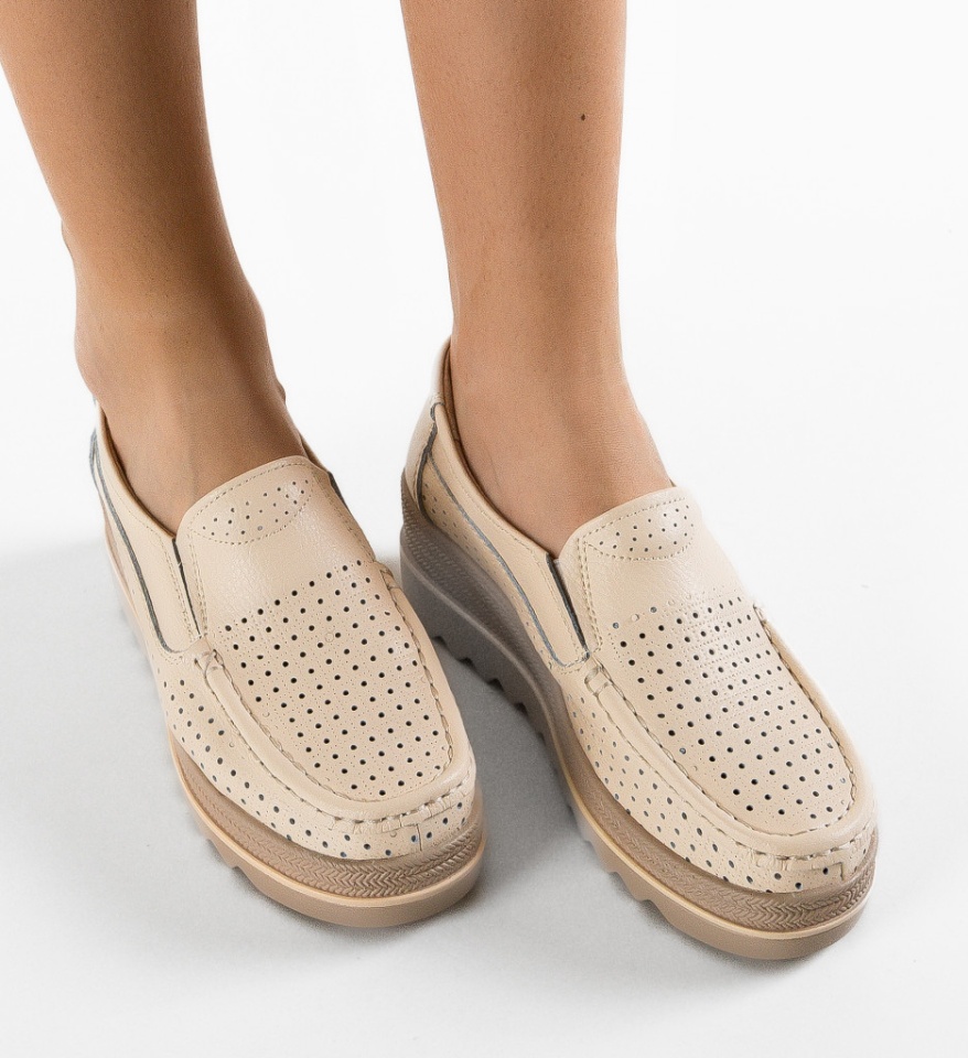 Pantofi Casual Krat Bej - Img 4