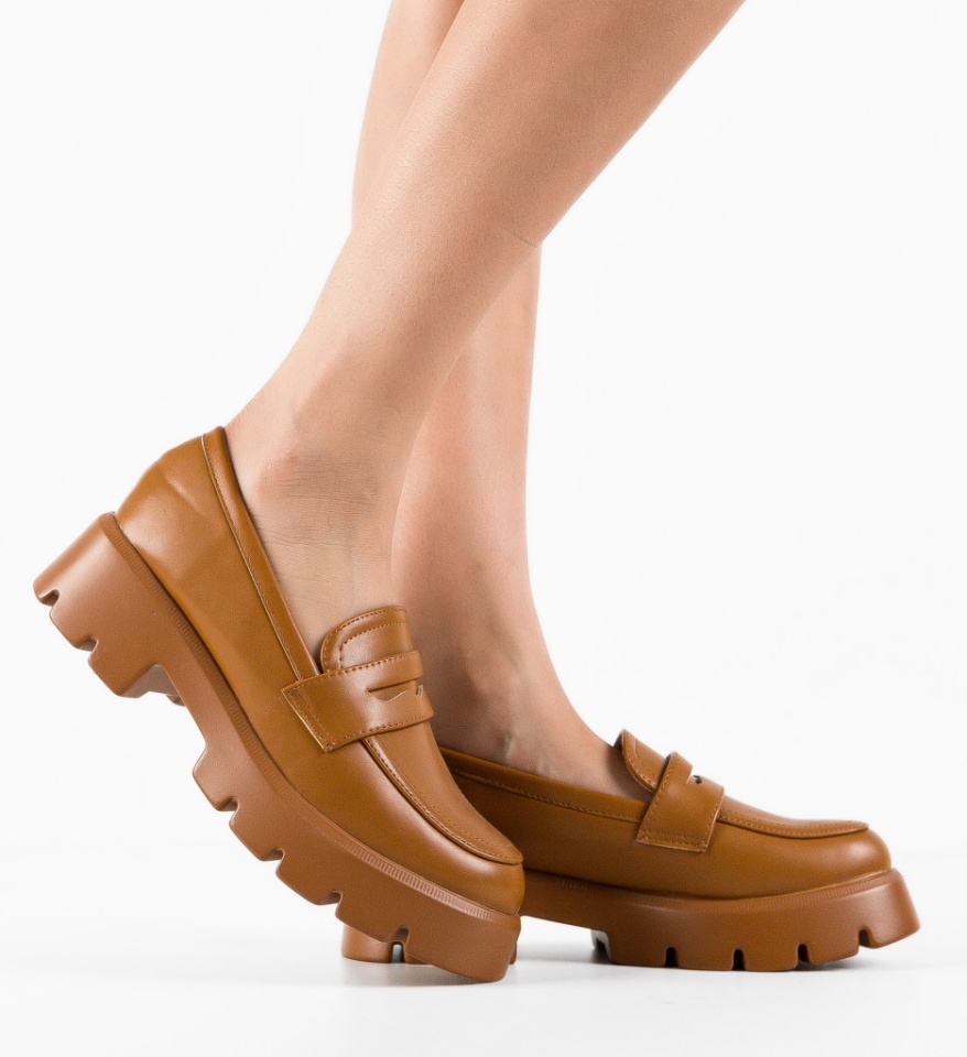 Pantofi Casual Lea Camel - Img 7
