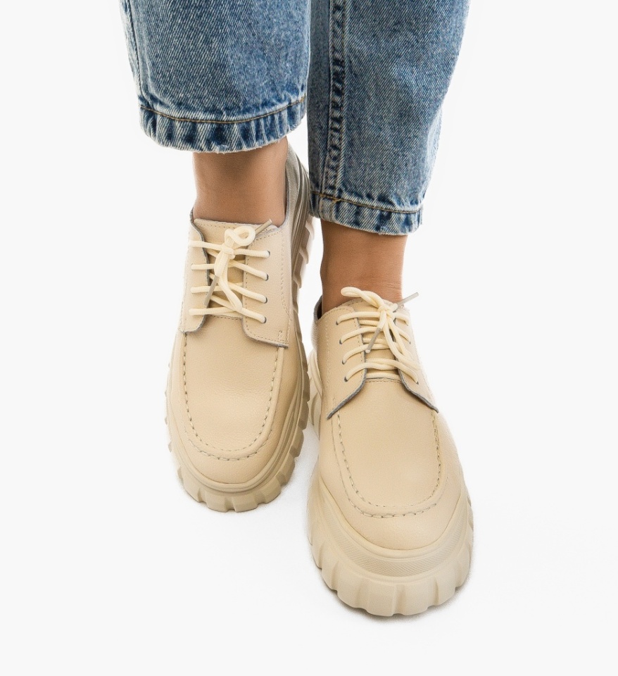Pantofi Casual Loprem Bej - Img 5