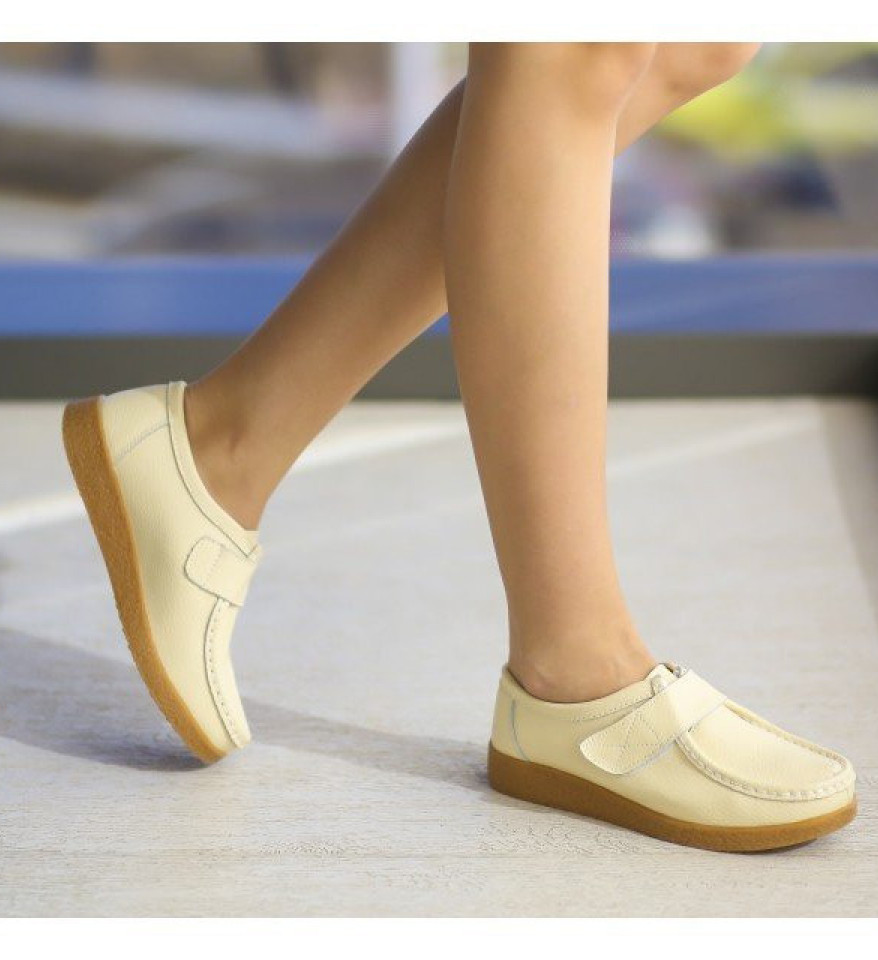 Pantofi Casual Monta Bej - Img 7