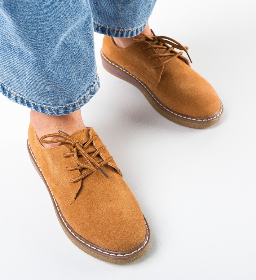Pantofi Casual Romena Camel - Img 13