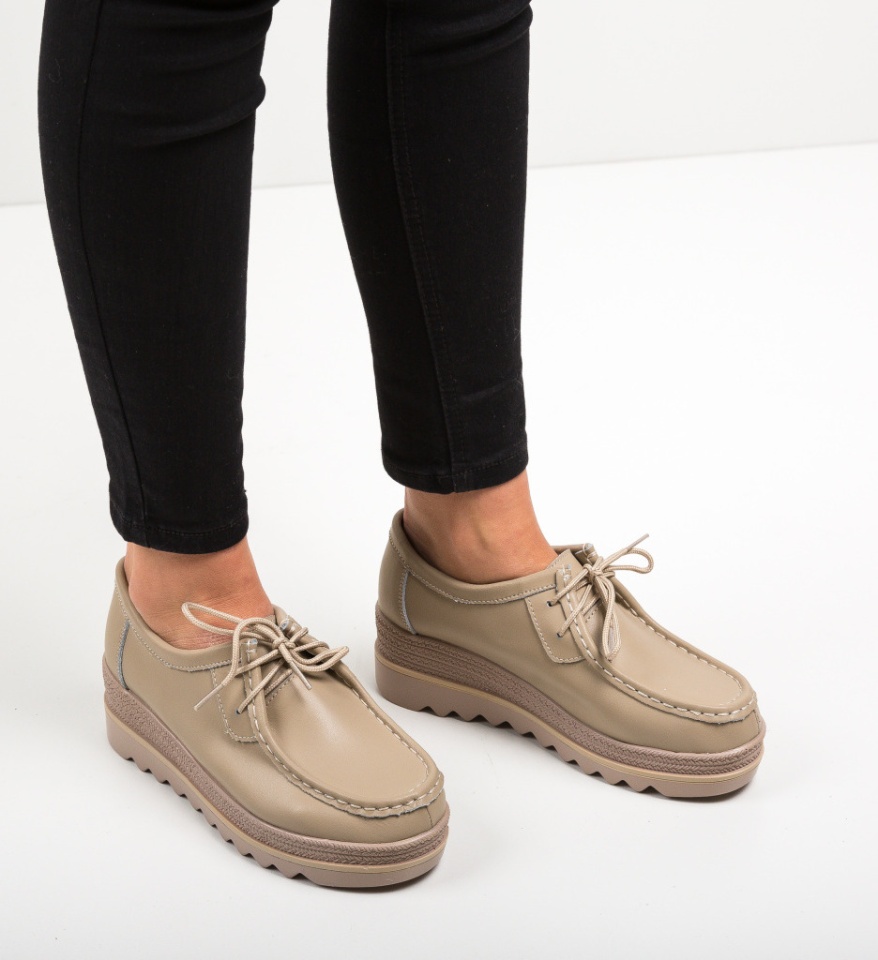 Pantofi Casual Sag Bej - Img 10