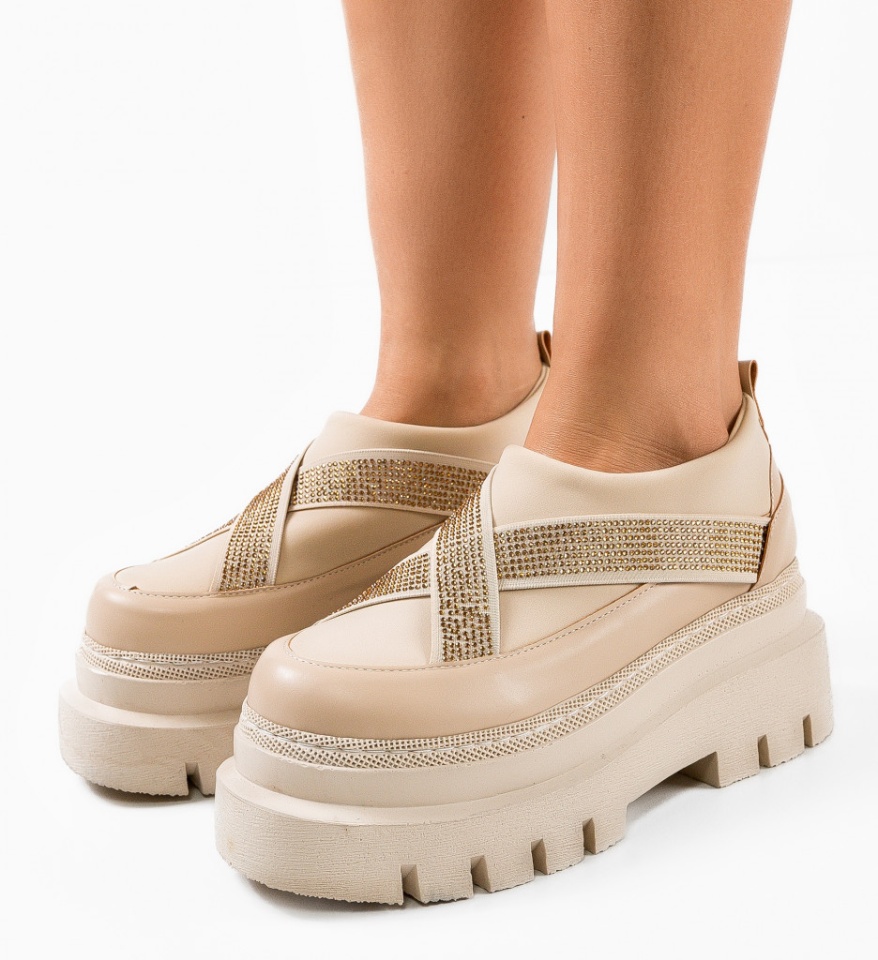 Pantofi Casual Silkine Bej - Img 5