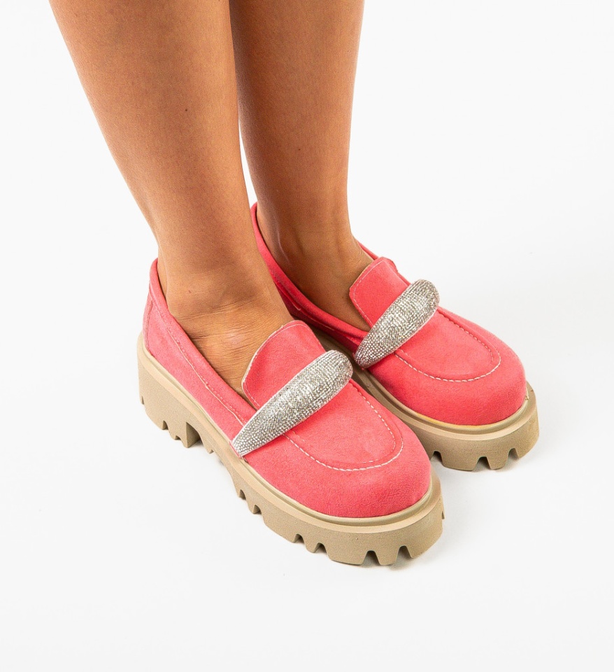 Pantofi Casual Spikez Roz - Img 5