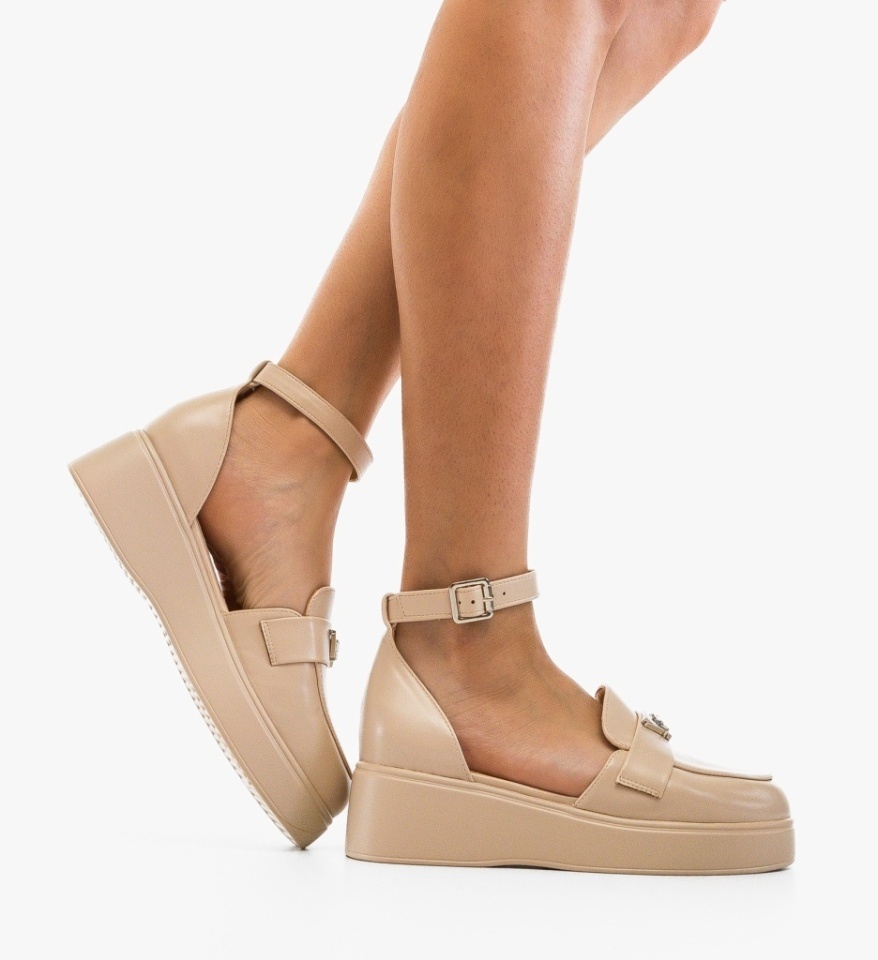 Pantofi casual Terfly Bej - Img 3