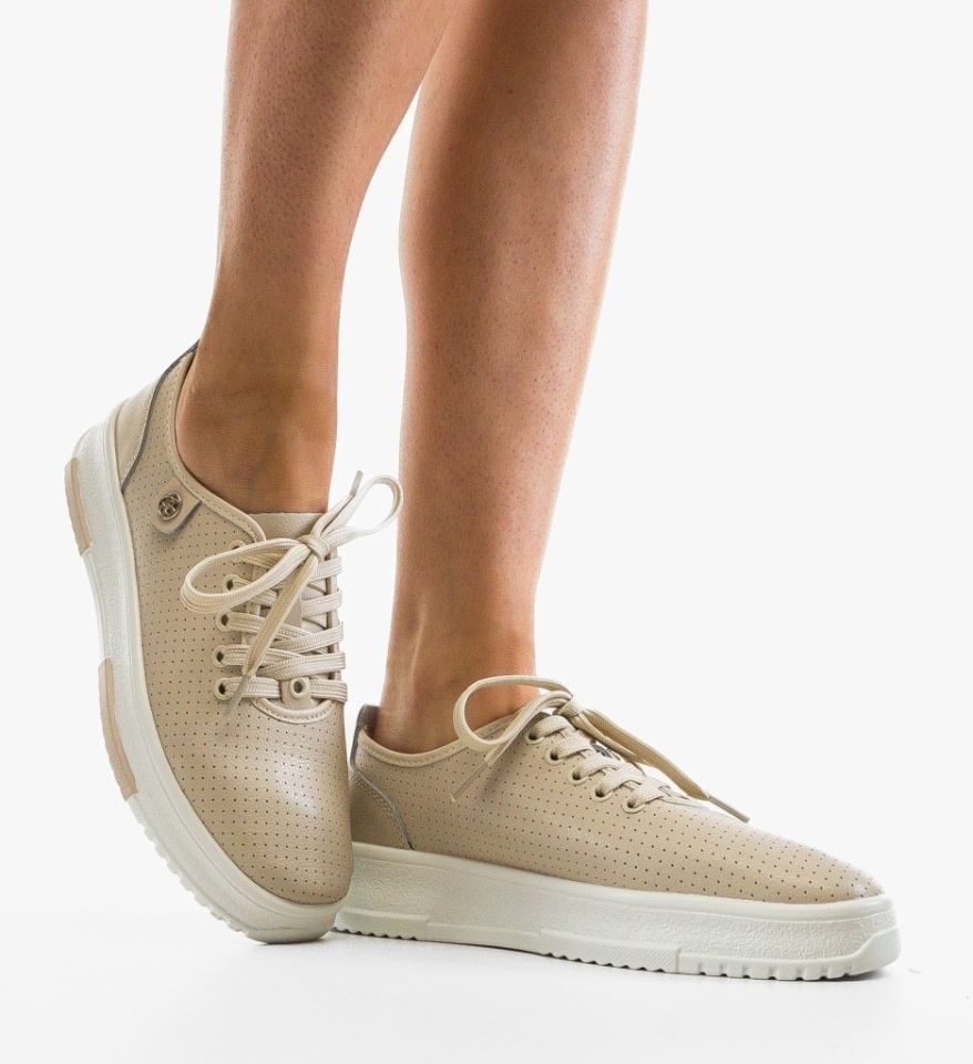 Pantofi Casual Ygrysha Bej - Img 13