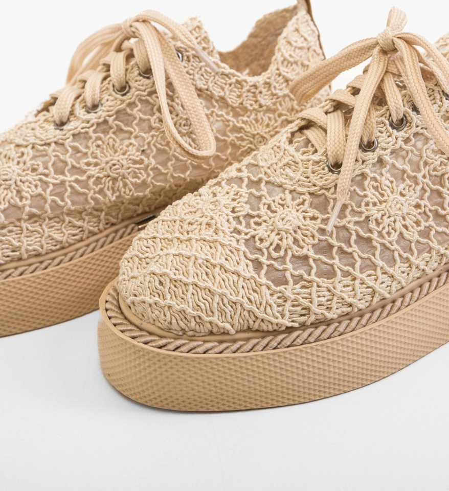 Pantofi Casual Ystory Bej 2 - Img 2