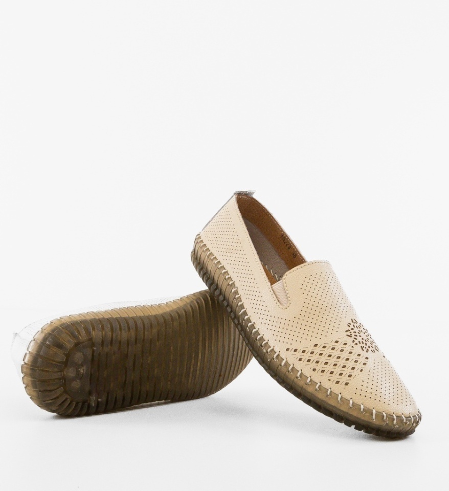 Pantofi Casual Zakrey Bej - Img 4