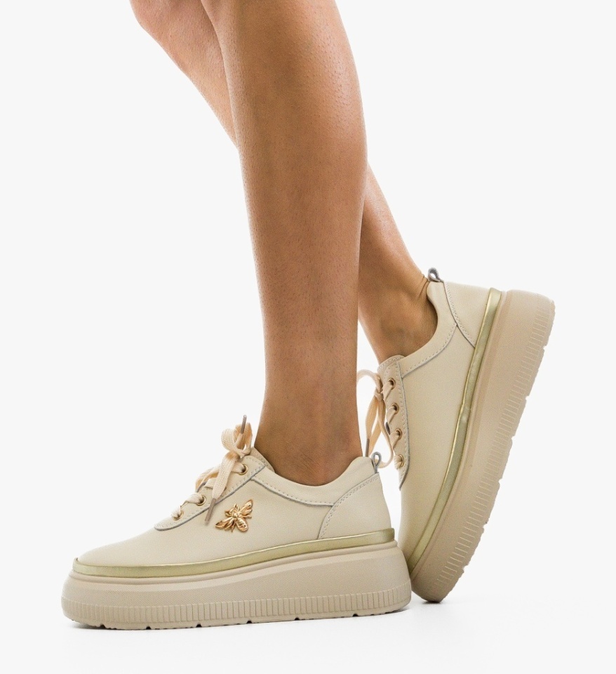 Pantofi Casual Zumzy Bej - Img 3