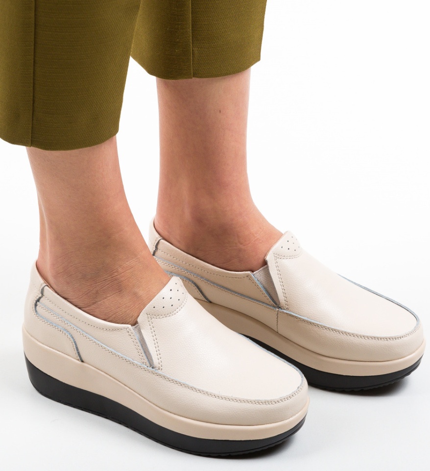 Pantofi Casul Freeman Bej - Img 12