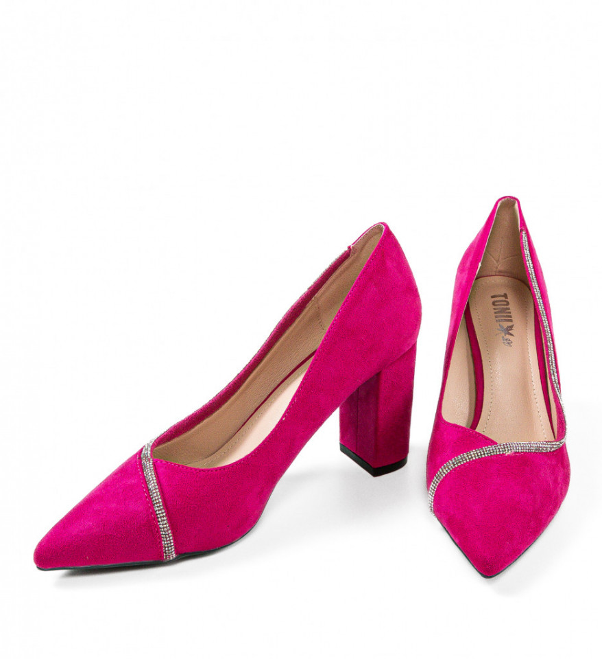 Pantofi cu toc Bavalka Fuchsia - Img 2