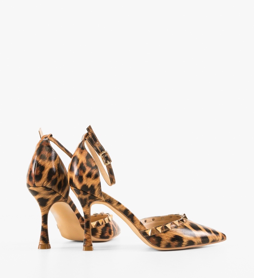 Pantofi dama Bashe Animal Print - Img 4