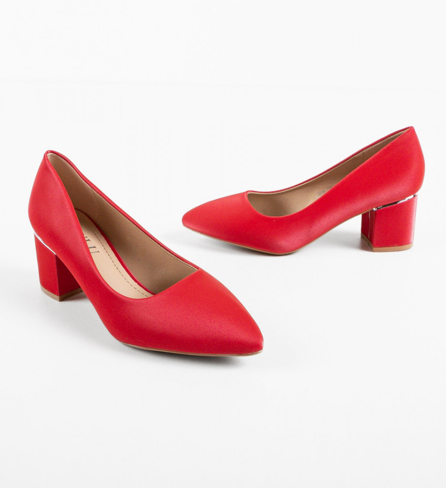 Pantofi dama Berry Rosii - Img 4