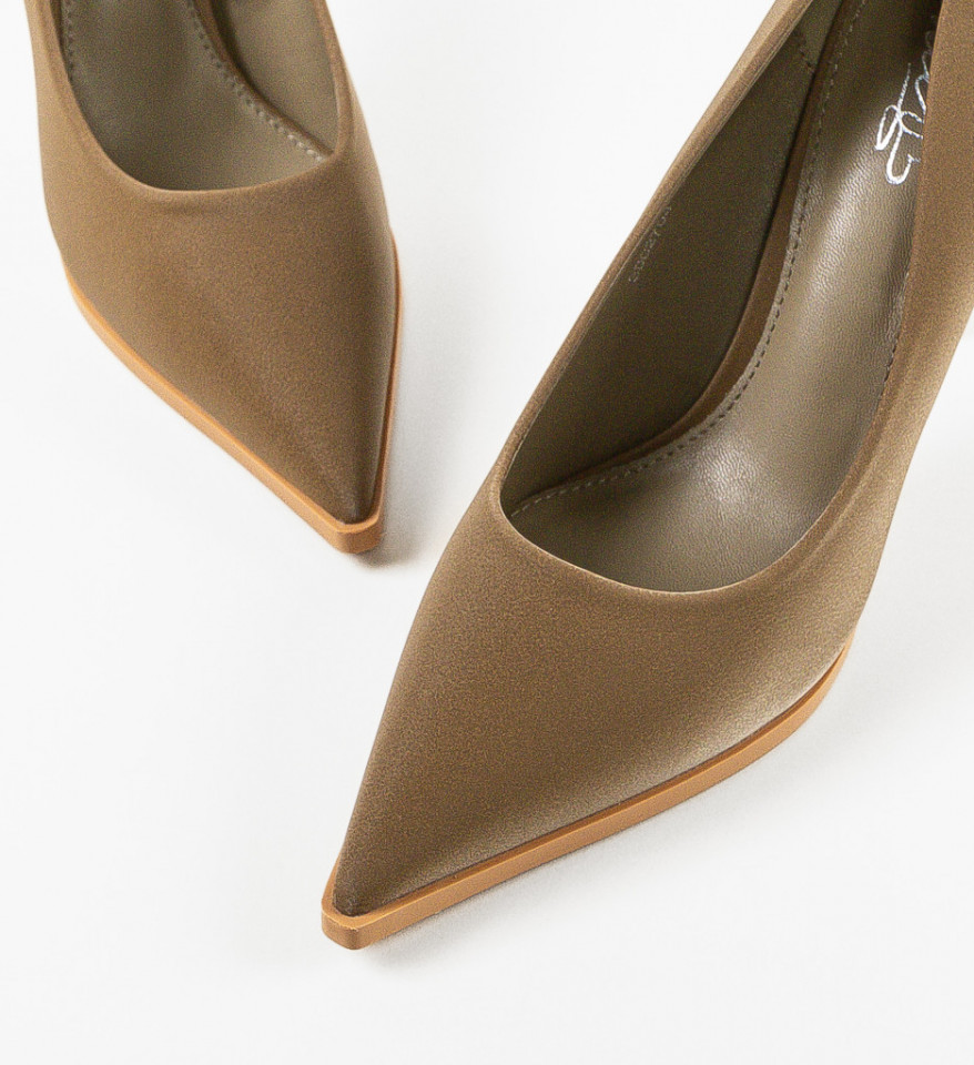 Pantofi dama Demoux Khaki - Img 3