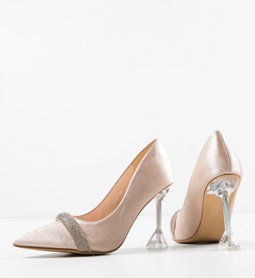Pantofi dama Farrah Bej - Img 3