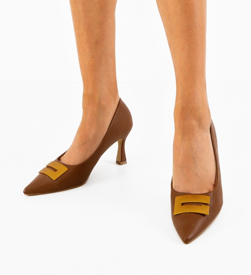 Pantofi dama Jaxy Camel - Img 6