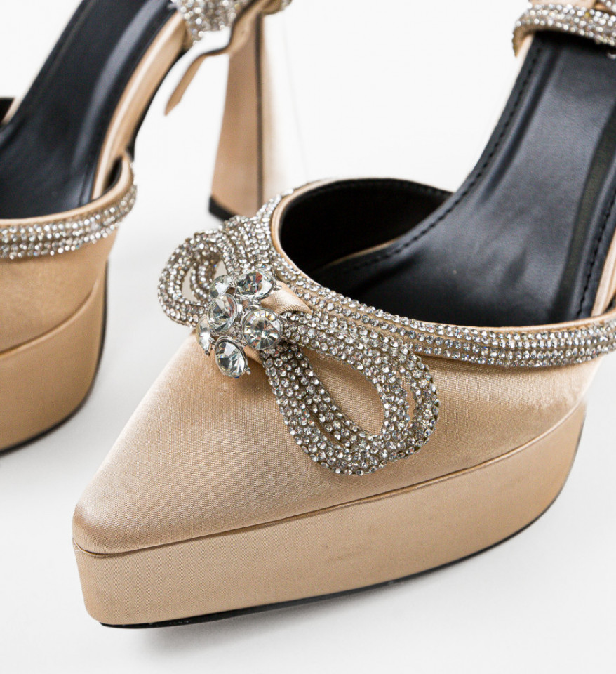 Pantofi dama Mariette Bej - Img 2