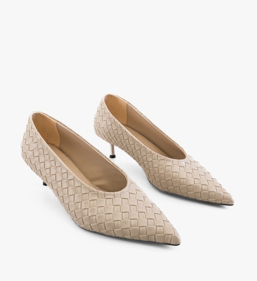 Pantofi dama Raten Bej - Img 2