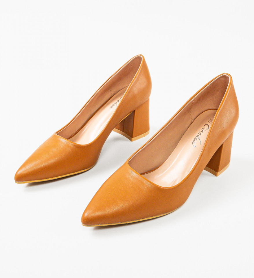 Pantofi dama Trev Camel - Img 2