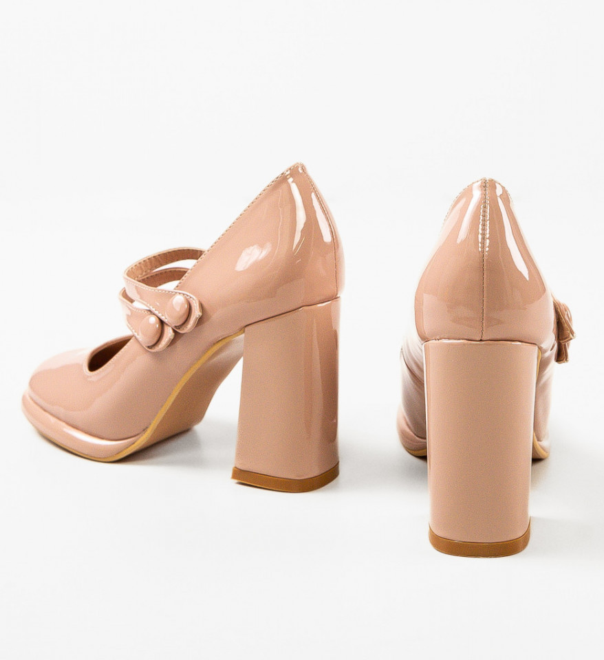 Pantofi dama Vintage Nude - Img 4