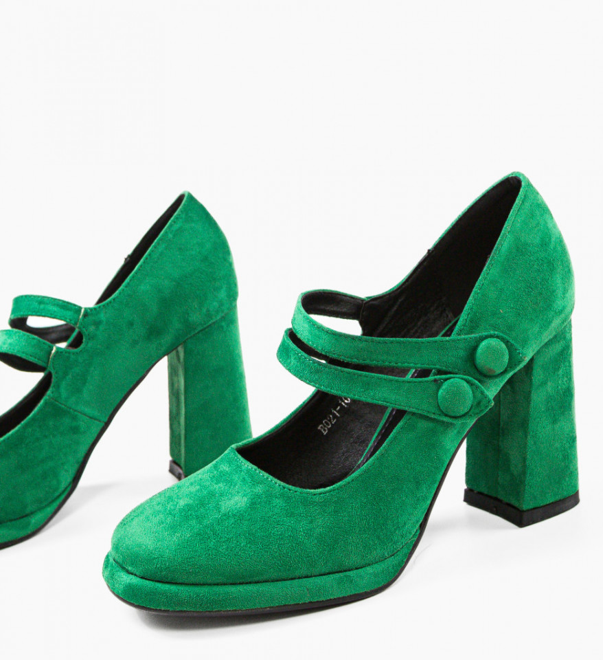 Pantofi dama Vintage Verzi - Img 2