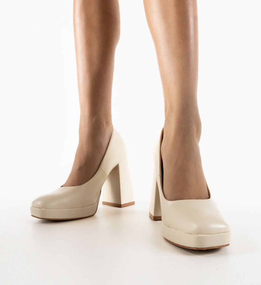 Pantofi dama Violet Bej - Img 5