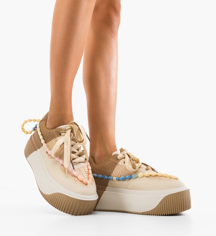 Pantofi sport dama Fabia Khaki - Img 8