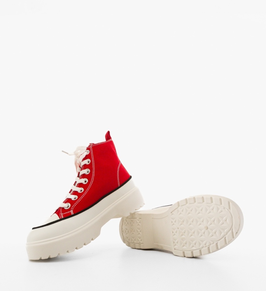 Pantofi sport Lauren Rosii - Img 2