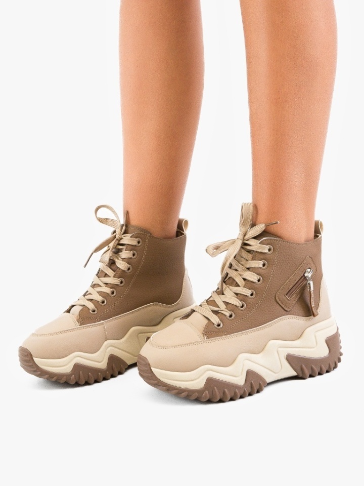 Pantofi Sport Maliha Khaki - Img 5