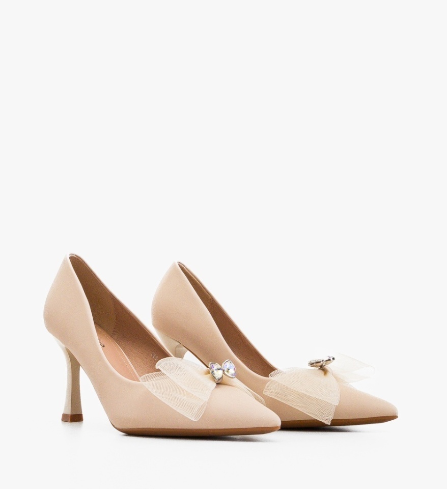 Pantofi stiletto dama Liama Bej - Img 3