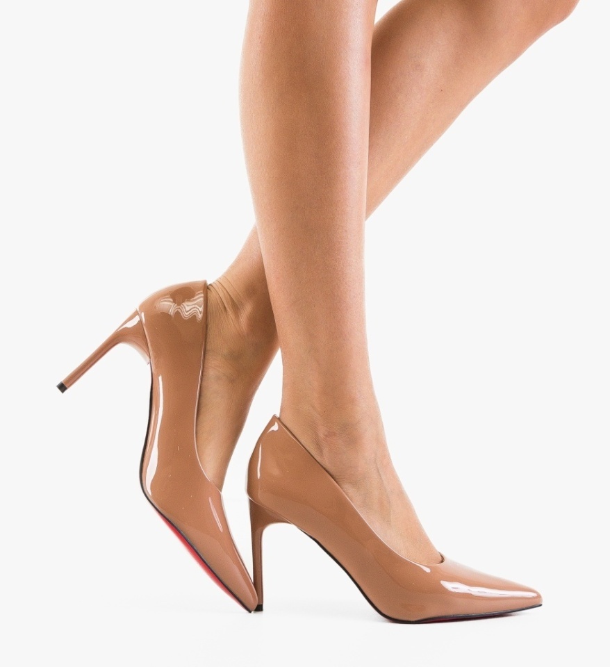 Pantofi stiletto dama Neybar Nude - Img 5