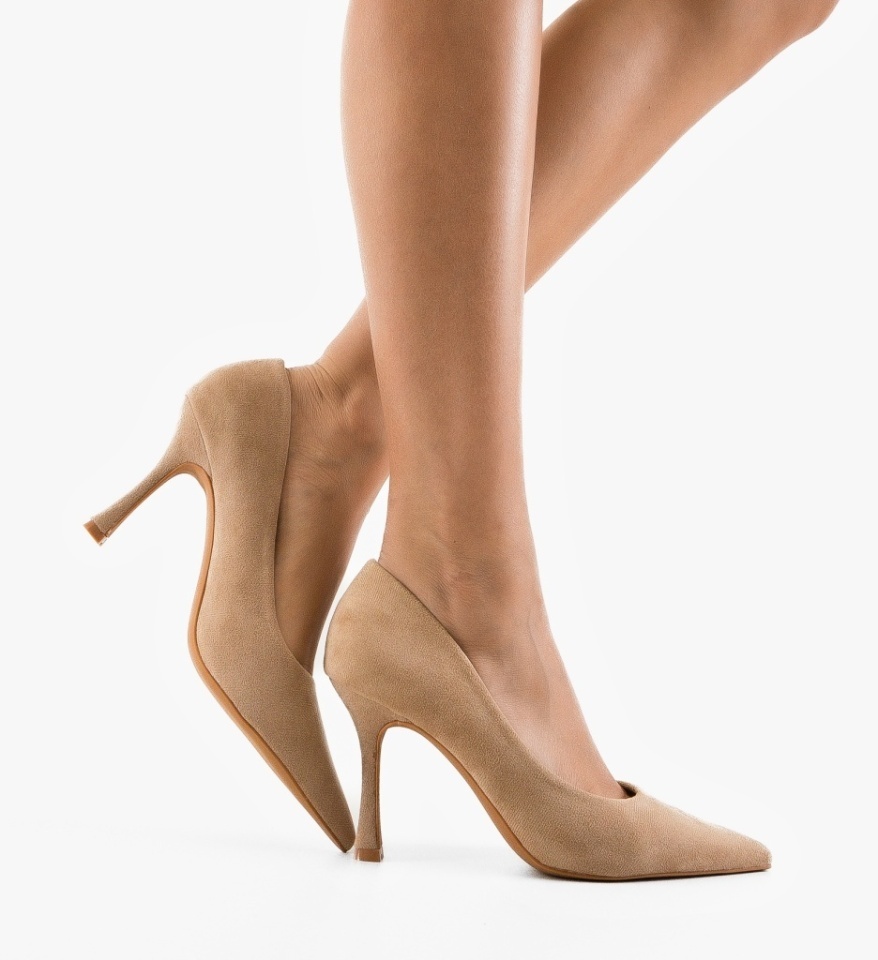 Pantofi stiletto dama Smart Bej - Img 5