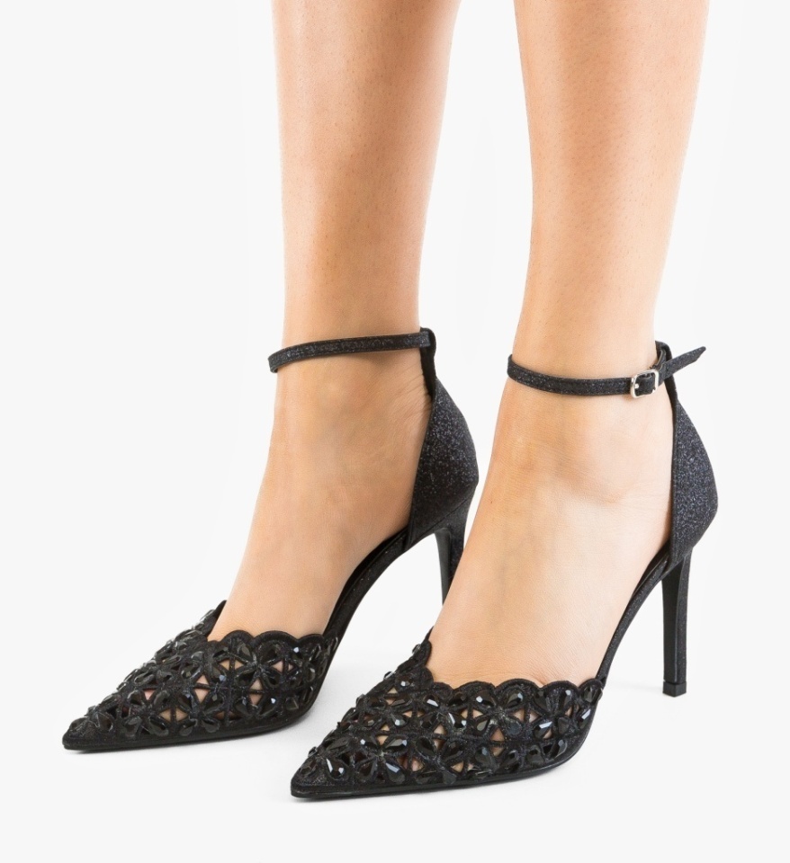 Pantofi stiletto dama Tabylys Negri - Img 2