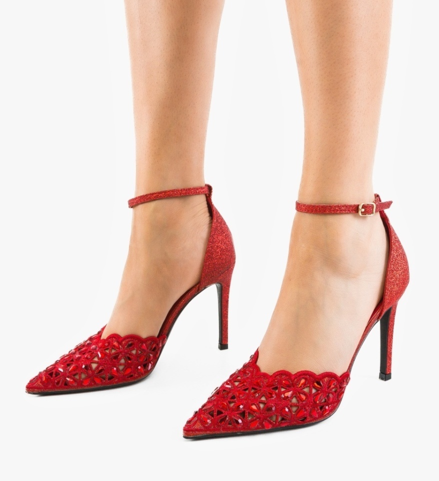 Pantofi stiletto dama Tabylys Rosii - Img 4
