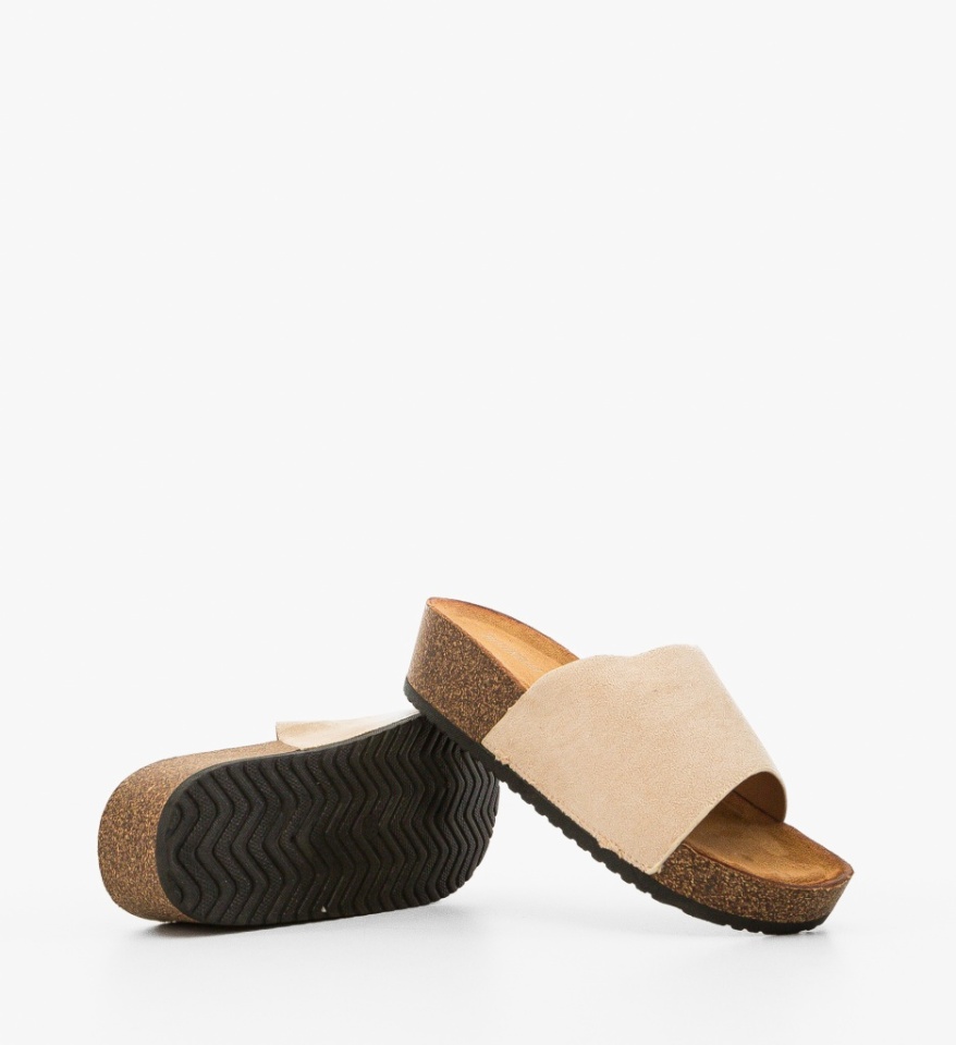 Papuci dama Tapan Bej - Img 2