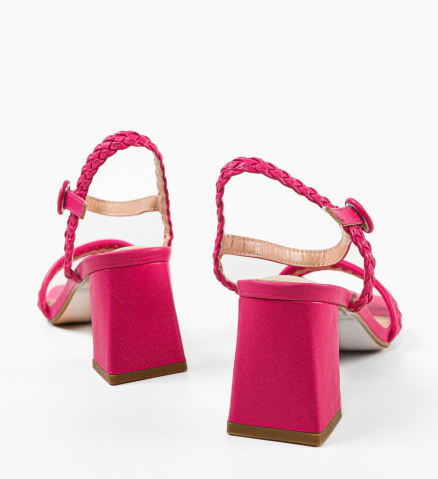 Sandale cu toc Anna Fuchsia - Img 2