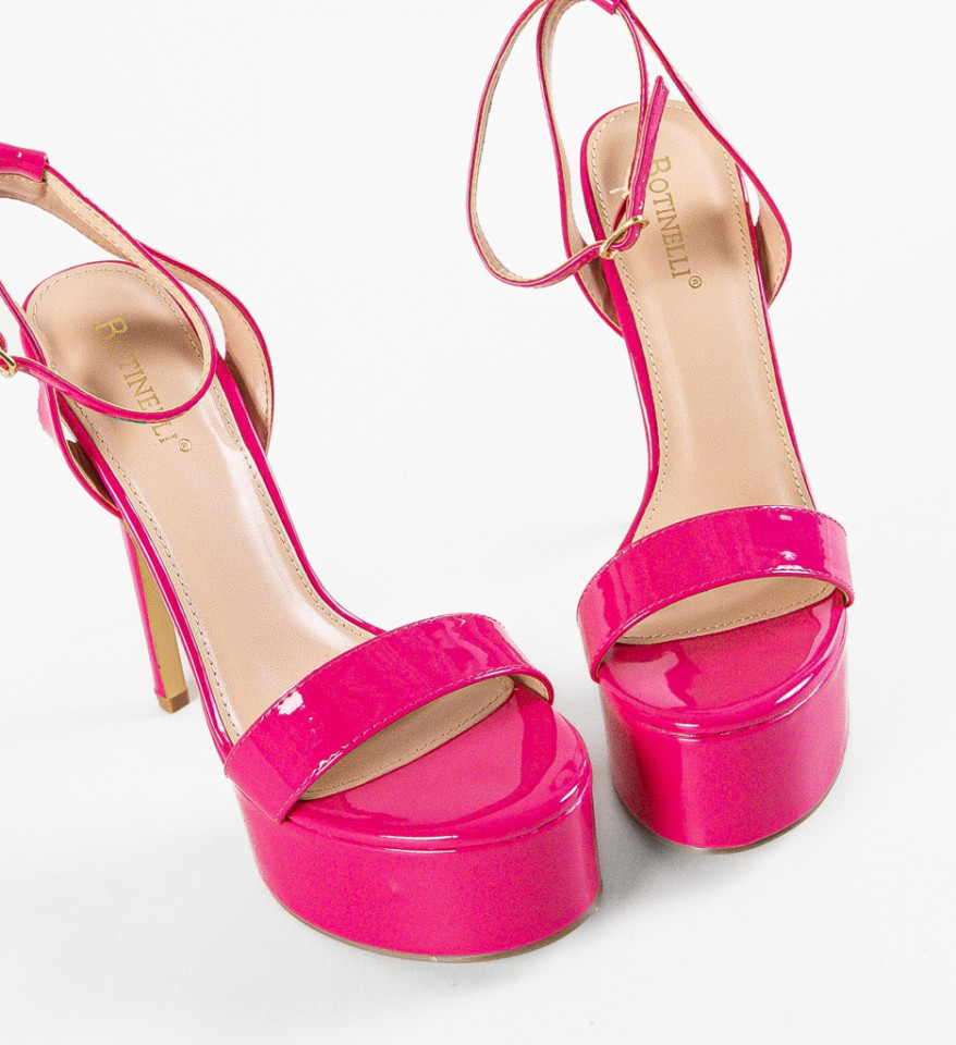 Sandale cu toc Barbys Fuchsia - Img 3