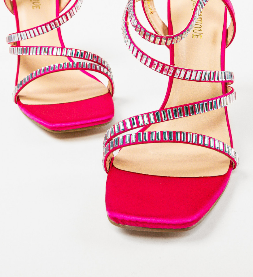 Sandale cu toc Kerr Fuchsia - Img 2